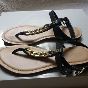 Guess Gold Link Sandals